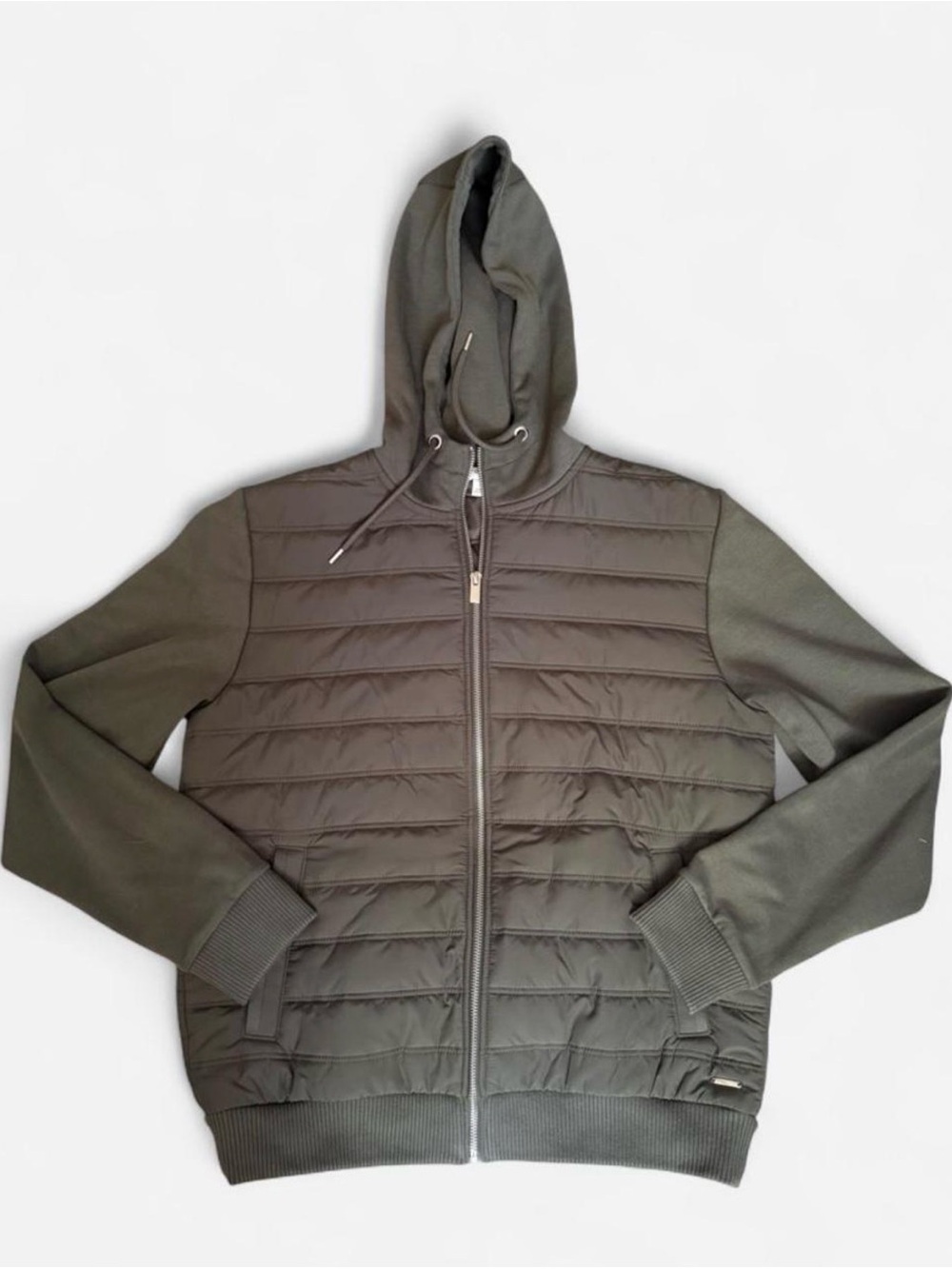 Autograph Olive Quilted Hooded Puffer Jacket